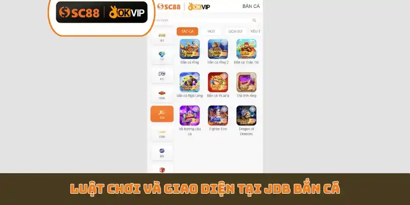 Luật chơi và giao diện tại JDB bắn cá